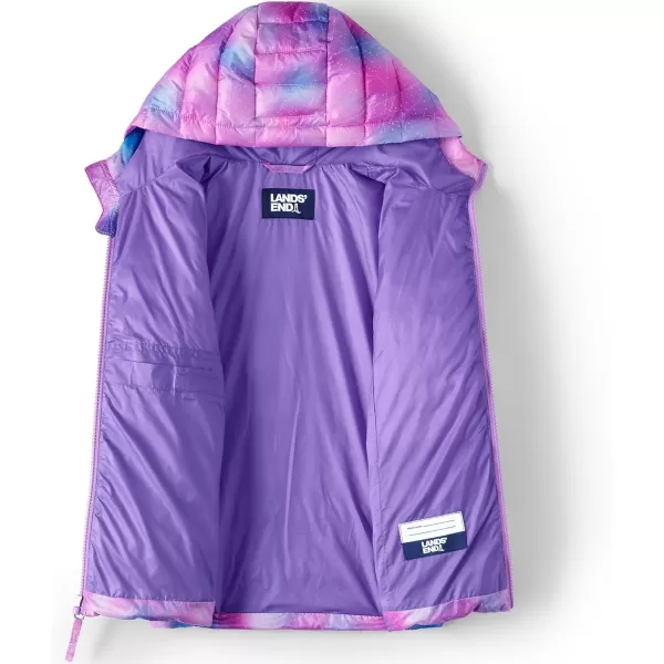 imageLands End Kids ThermoPlume Packable Hooded JacketPastel Watercolors