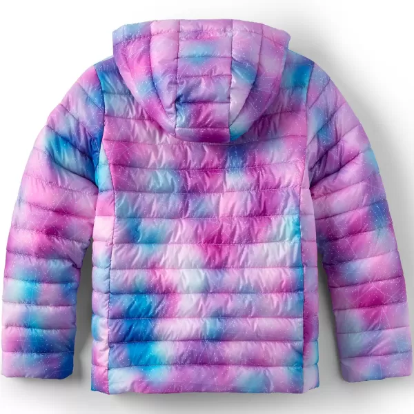 imageLands End Kids ThermoPlume Packable Hooded JacketPastel Watercolors