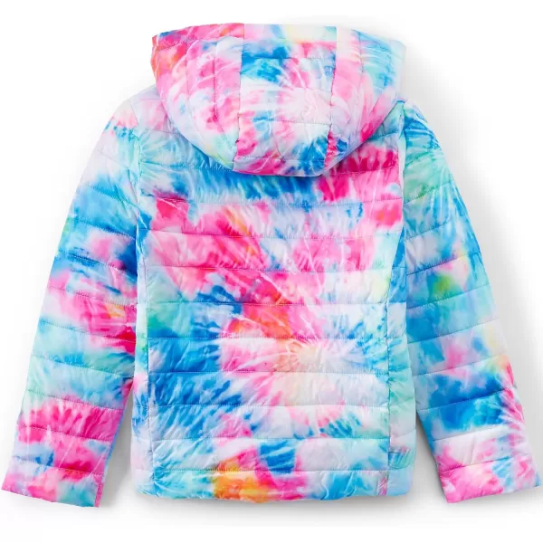 imageLands End Kids ThermoPlume Packable Hooded JacketRainbow Burst Tie Dye