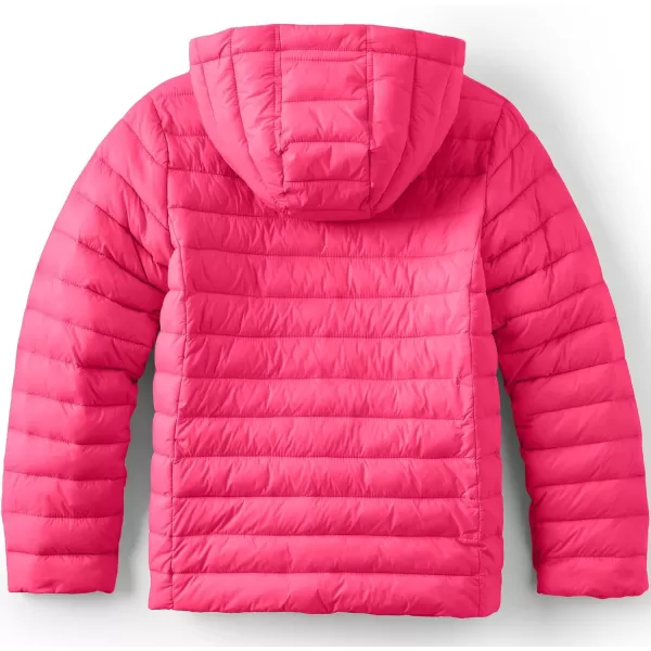 imageLands End Kids ThermoPlume Packable Hooded JacketRhubarb