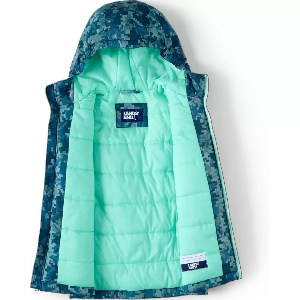 imageLands End Kids Winter JacketTeal Digital Camo