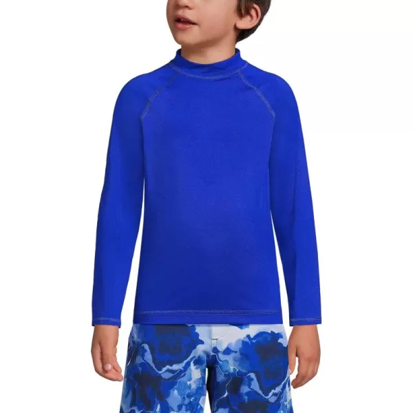 imageLands End Boys Long Sleeve UPF 50 Sun Protection Rash GuardElectric Blue