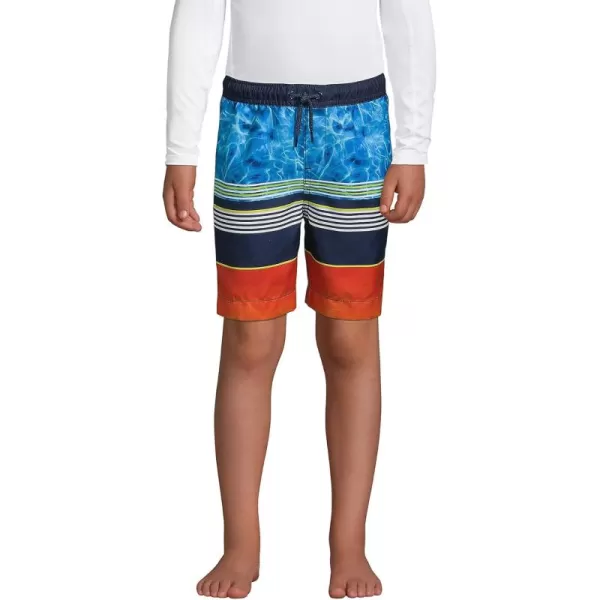 imageLands End Boys Print Swim TrunksMulti Mixed Stripe