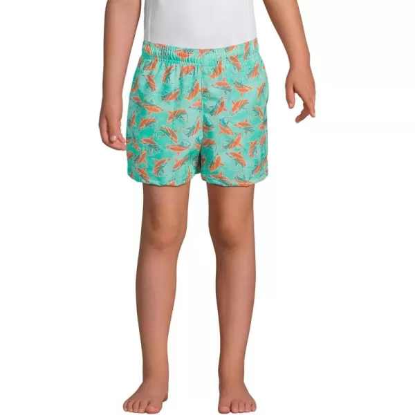 imageLands End Boys Short Length Swim TrunkIsland Aqua Bright Sharks