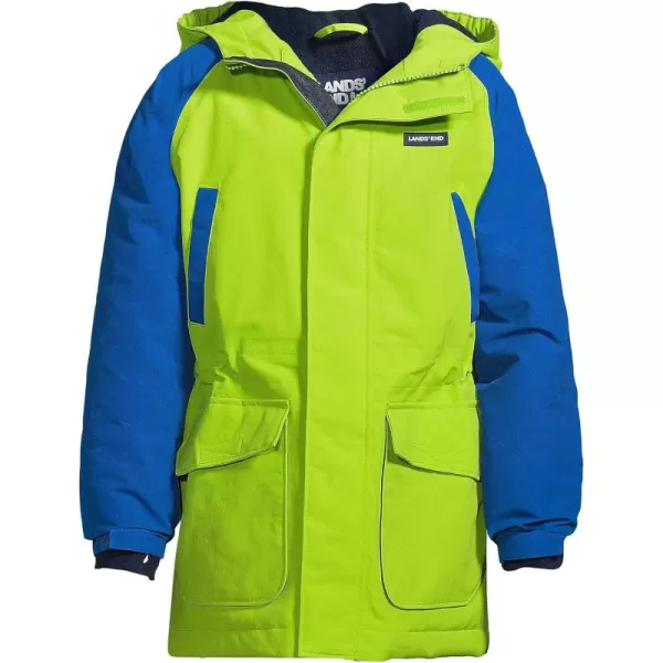 imageLands End Boys Squall Waterproof Winter ParkaCrystal LimeClassic Cobalt