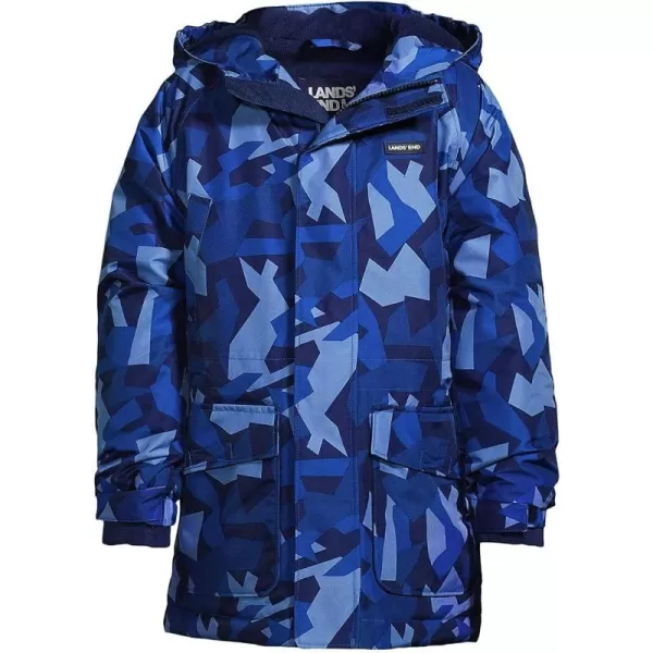 imageLands End Boys Squall Waterproof Winter ParkaNavy Geo Camo