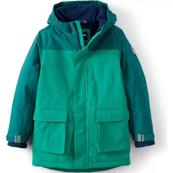 imageLands End Kids Squall Waterproof Insulated Winter ParkaDark Green Colorblock