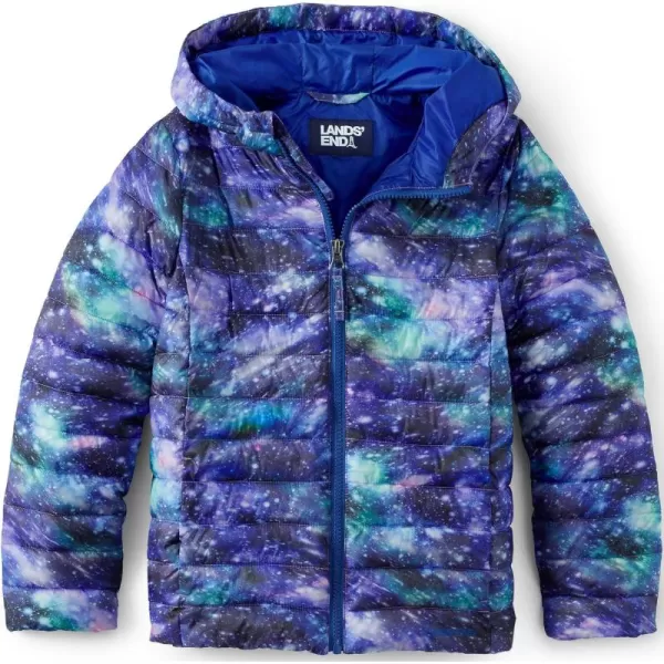 imageLands End Kids ThermoPlume Packable Hooded JacketBlue Galaxy Cosmos