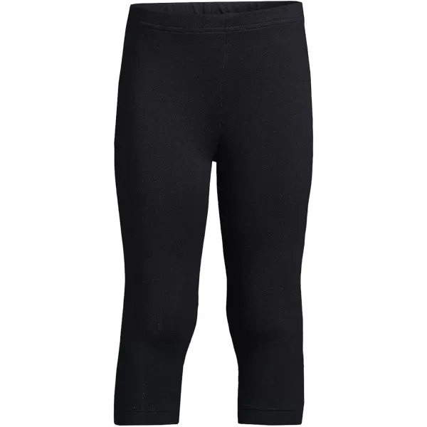 imageLands End Girls Tough Cotton Capri LeggingsBlack