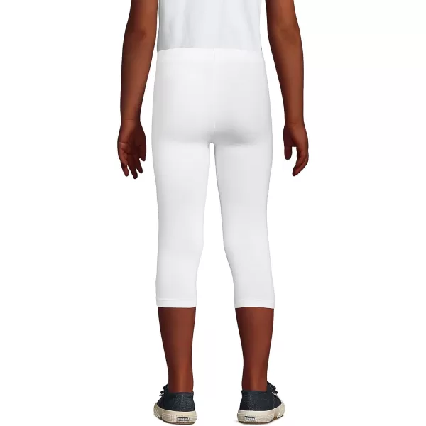 imageLands End Girls Tough Cotton Capri LeggingsWhite