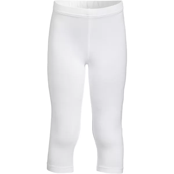 imageLands End Girls Tough Cotton Capri LeggingsWhite