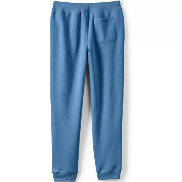 imageLands End Kids Iron Knee Fleece Jogger SweatpantsBlue