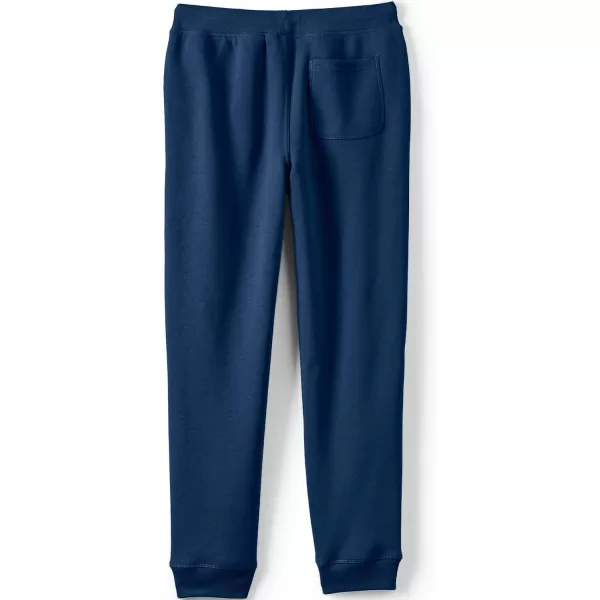 imageLands End Kids Iron Knee Fleece Jogger SweatpantsDeep Sea Navy