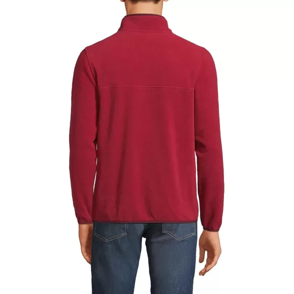 imageLands End Mens Heritage Fleece Snap Neck Pullover TopFresh Cranberries