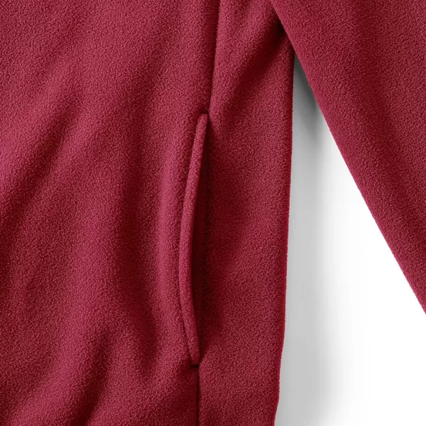 imageLands End Mens Heritage Fleece Snap Neck Pullover TopFresh Cranberries