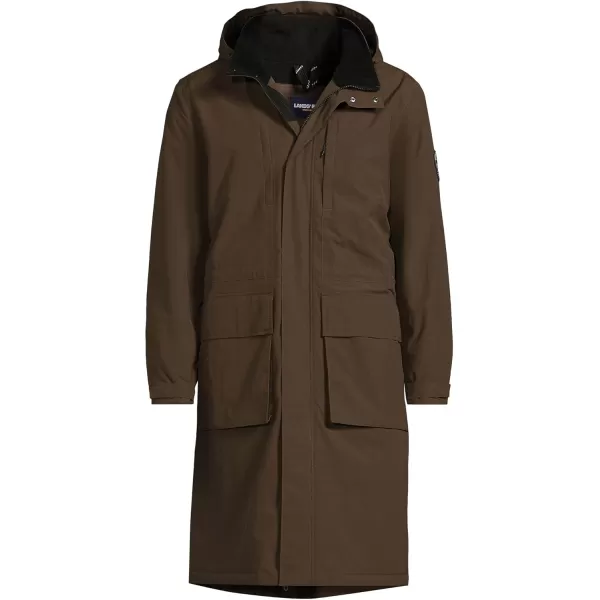 imageLands End Mens Squall Waterproof Insulated Winter Stadium CoatCinder Brown