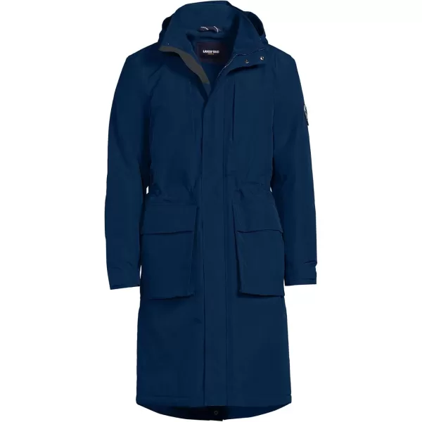 imageLands End Mens Squall Waterproof Insulated Winter Stadium CoatDeep Sea Navy