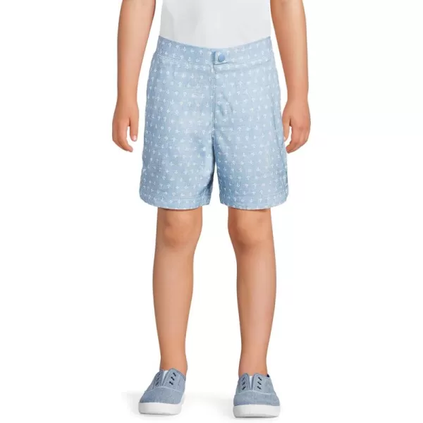 imageLands End Boys Adventure Performance ShortsSoft Blue Anchor Geo