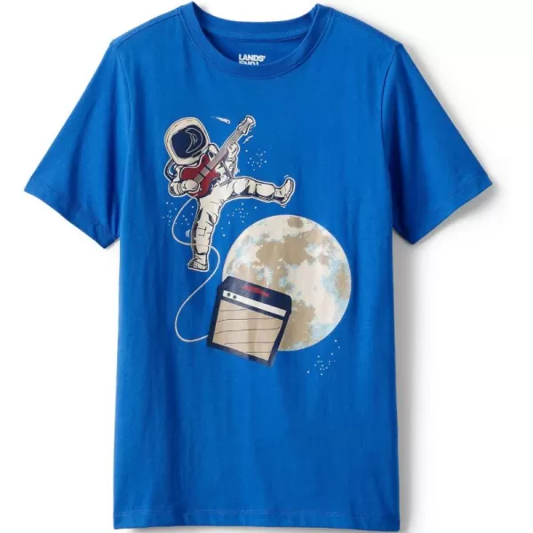 imageLands End Boys Graphic T ShirtCobalt Jammin Astronaut