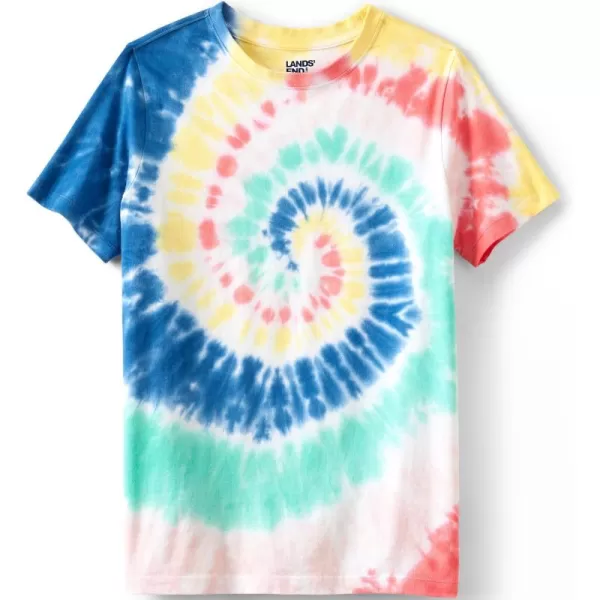 imageLands End Boys Graphic T ShirtMulti Tie Dye Swirl