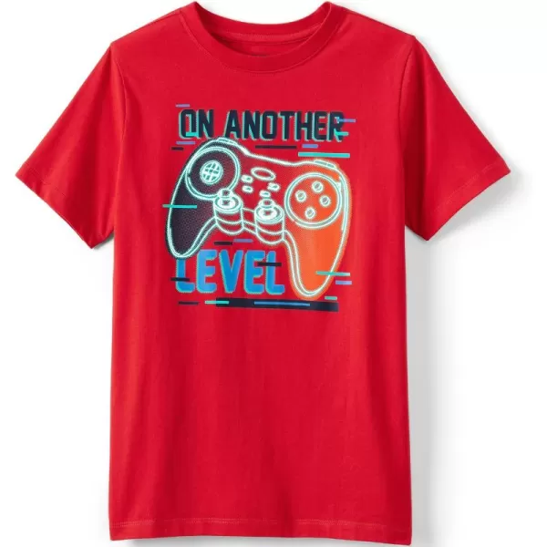 imageLands End Boys Graphic T ShirtRed on Another Level Gamer