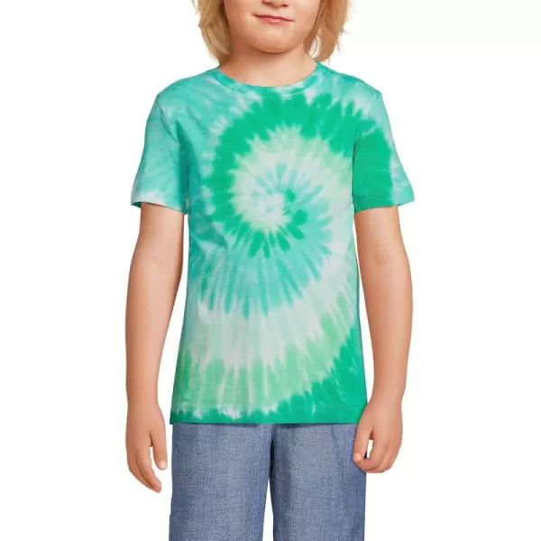 imageLands End Boys Graphic T ShirtSpring Green Swirl Tie Dye