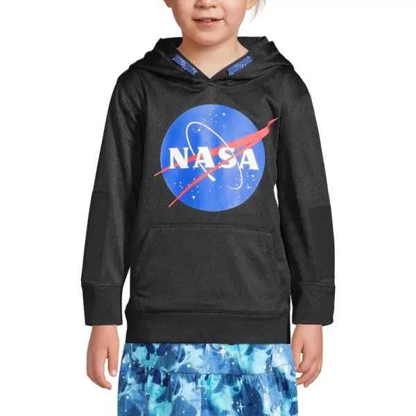 imageLands End Boys Graphic Tricot Pullover Hoodie SweatshirtBlack Nasa Logo