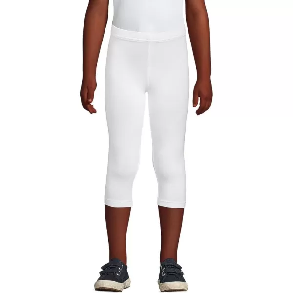 imageLands End Girls Tough Cotton Capri LeggingsWhite