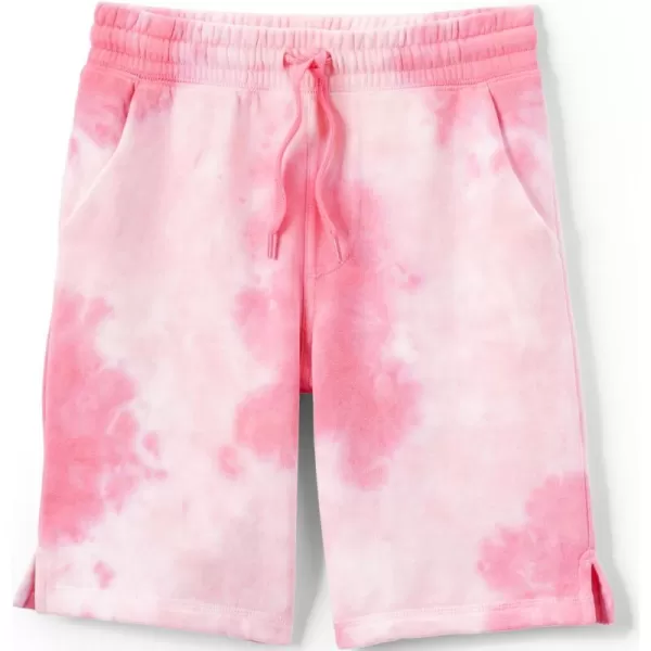 imageLands End Kids Fleece Sweat ShortsTonal Pink Tie Dye