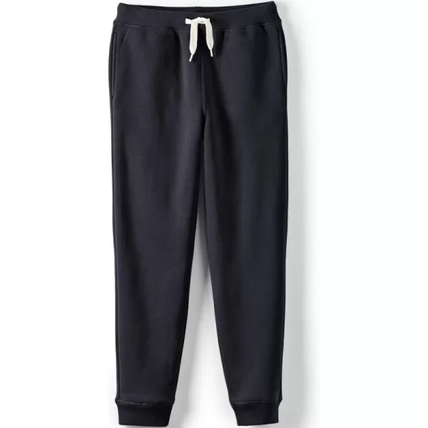 imageLands End Kids Iron Knee Fleece Jogger SweatpantsBlack