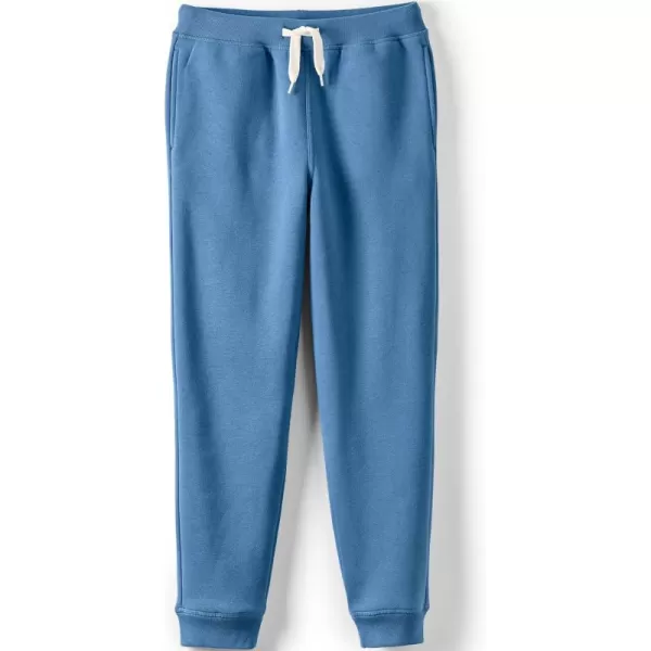 imageLands End Kids Iron Knee Fleece Jogger SweatpantsBlue