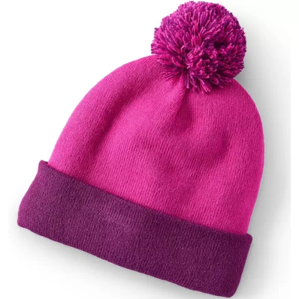 imageLands End Kids Squall Knit HatRhubarb Colorblock