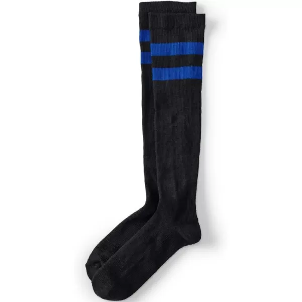 imageLands End Mens Performance Over the Calf SocksBlackCobalt