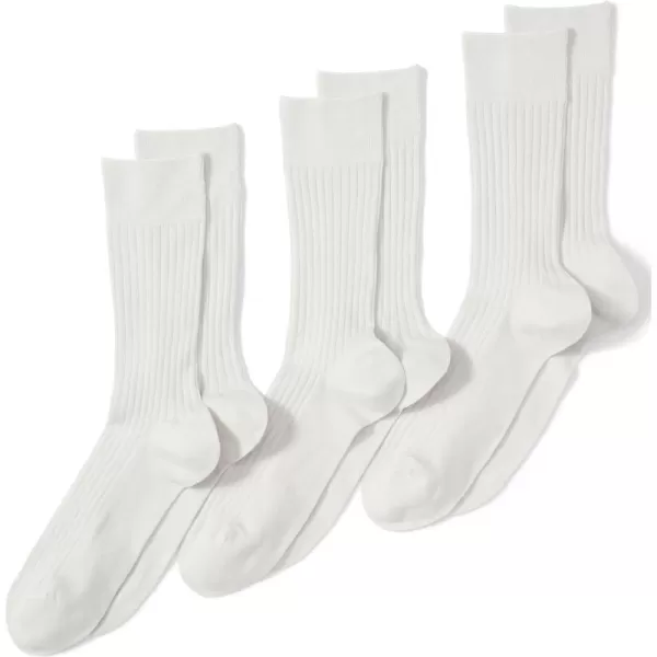 imageLands End Mens Seamless Toe Cotton Rib Dress Socks 3packLight Stone