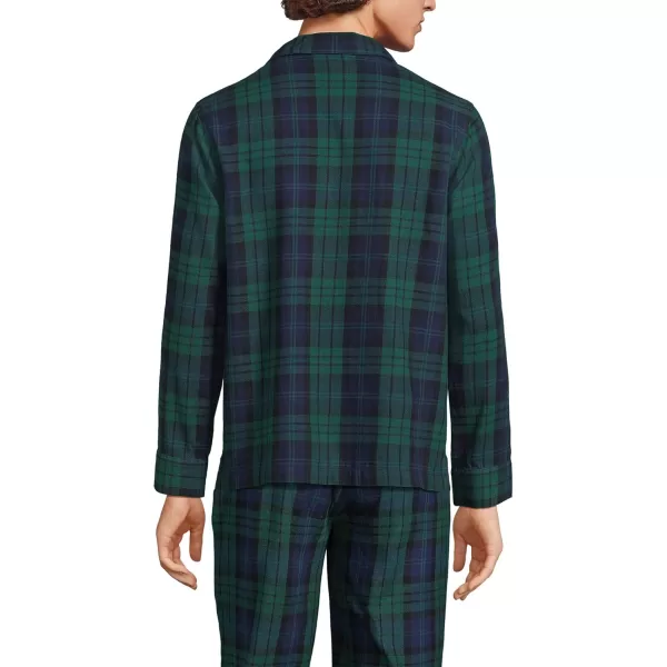 imageLands End Draper James x Mens Flannel Pajama PantsEvergreen Blackwatch Plaid