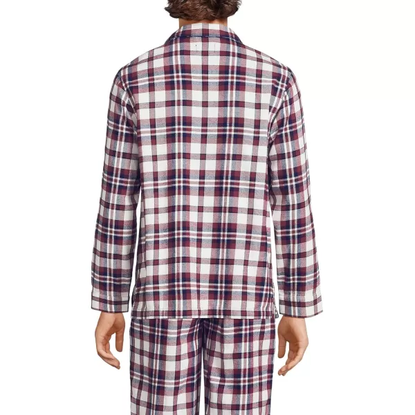 imageLands End Draper James x Mens Flannel Pajama PantsRich BurgundyNavy Plaid