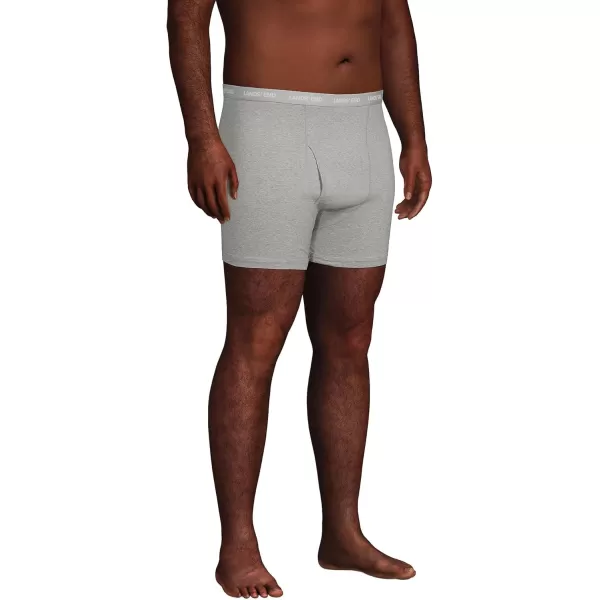 imageLands End Mens Knit Boxer Brief Mixed 3 PackGray Heather