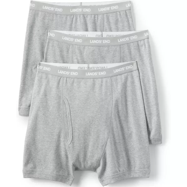 imageLands End Mens Knit Boxer Brief Mixed 3 PackGray Heather