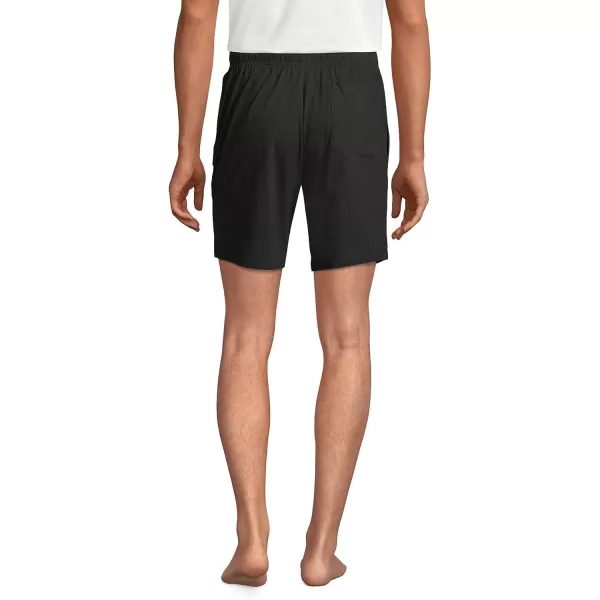 imageLands End Mens Knit Jersey Pajama ShortsBlack