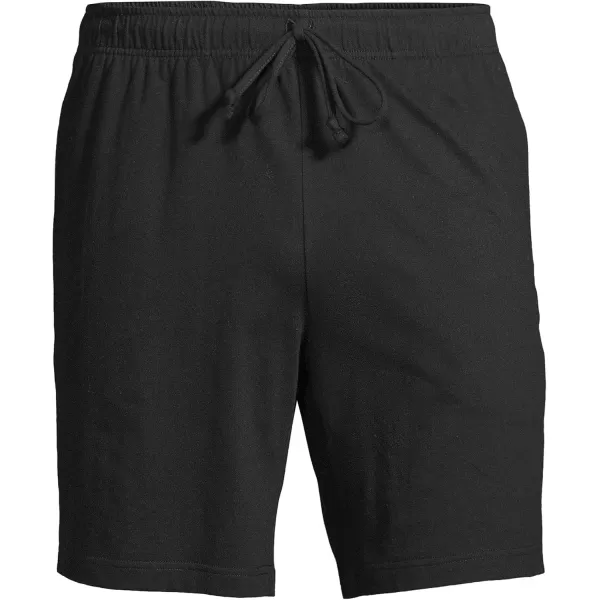 imageLands End Mens Knit Jersey Pajama ShortsBlack