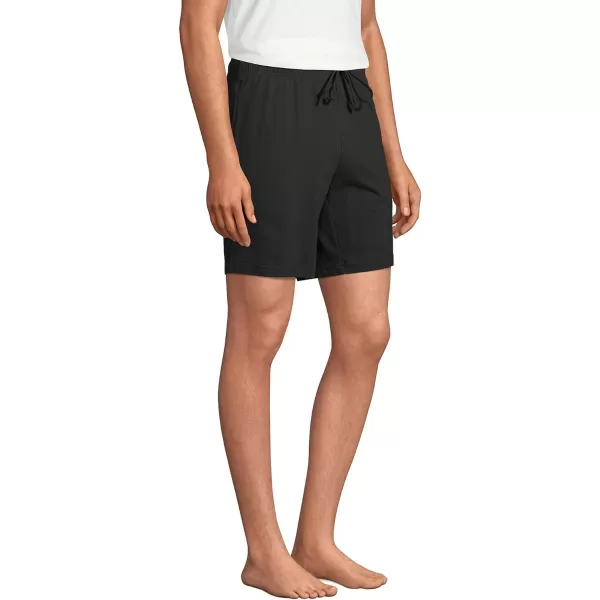 imageLands End Mens Knit Jersey Pajama ShortsBlack