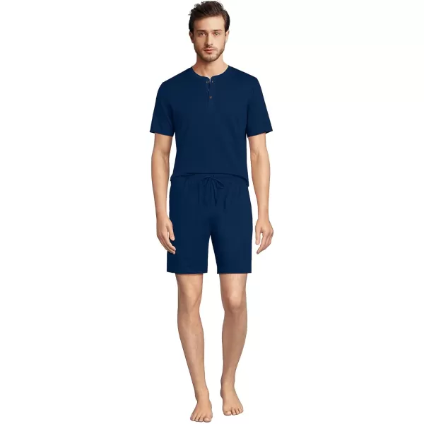 imageLands End Mens Knit Jersey Pajama ShortsDeep Sea Navy