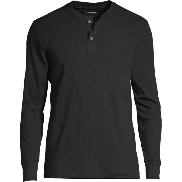 imageLands End Mens Knit Rib HenleyBlack