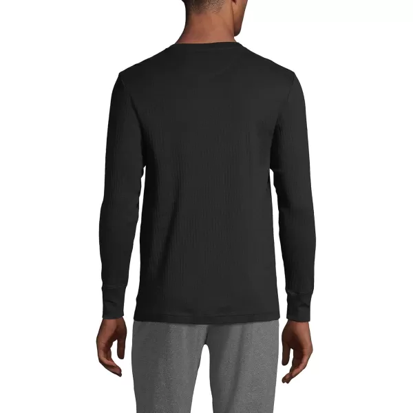 imageLands End Mens Knit Rib HenleyBlack