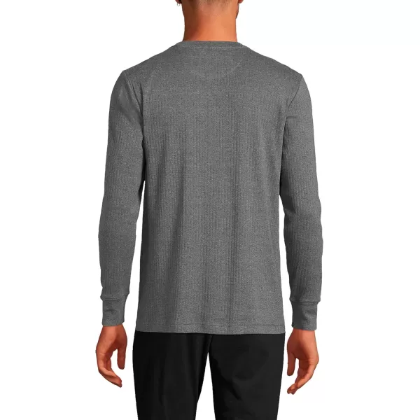 imageLands End Mens Knit Rib HenleyCharcoal Heather