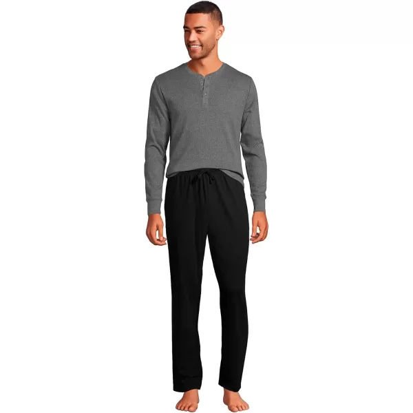 imageLands End Mens Knit Rib HenleyCharcoal Heather