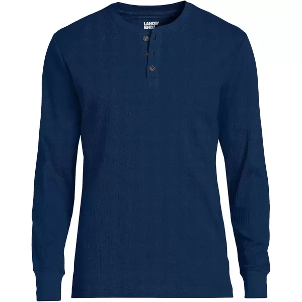 imageLands End Mens Knit Rib HenleyDeep Sea Navy