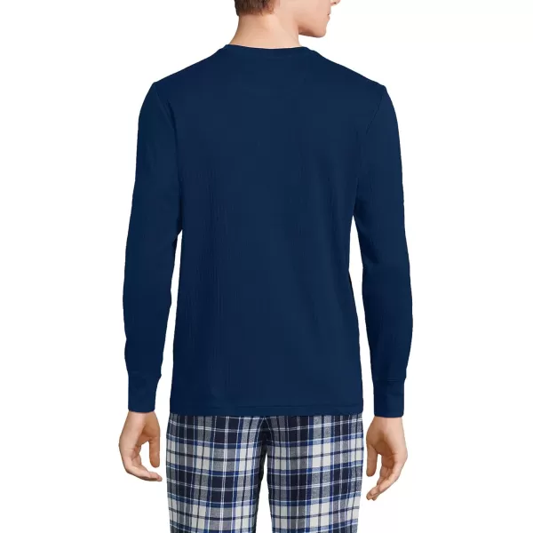 imageLands End Mens Knit Rib HenleyDeep Sea Navy