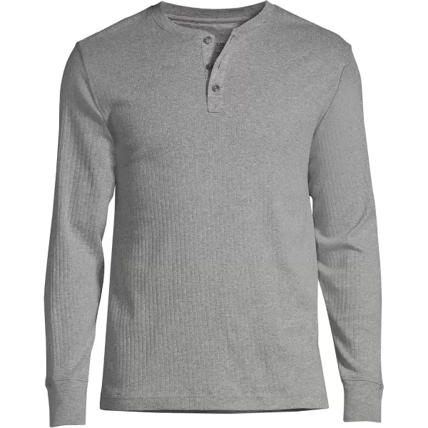 imageLands End Mens Knit Rib HenleyPewter Heather