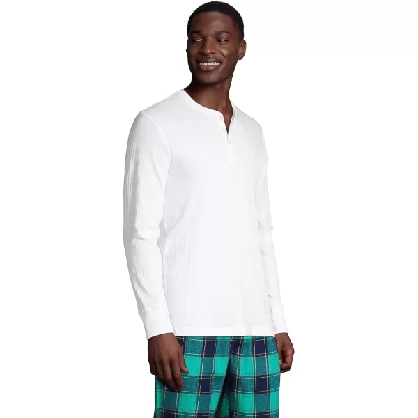 imageLands End Mens Knit Rib HenleyWhite